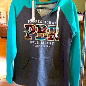 Ladies PBR Raglan Hooded Sweatshirt